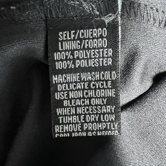 Y2K Connected Apparel Slip Dress Womens 12 Black Square Neck Cocktail Midi - Picture 9 of 9